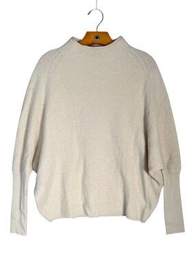 En thread 100% Cashmere Cream Sweater Dolman Sleeve Minimalist M